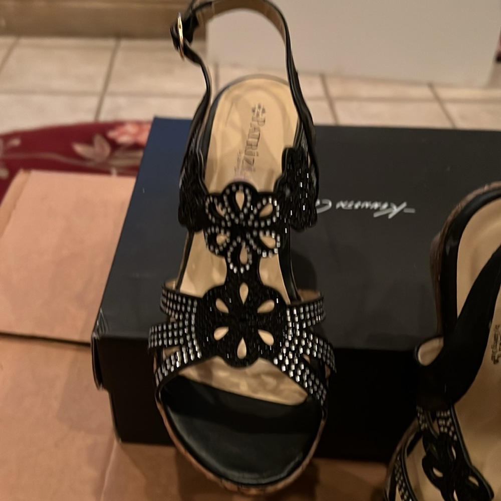 Patrizia Derna Sandals in Black Crystal Sz38 NEW - Picture 8 of 14